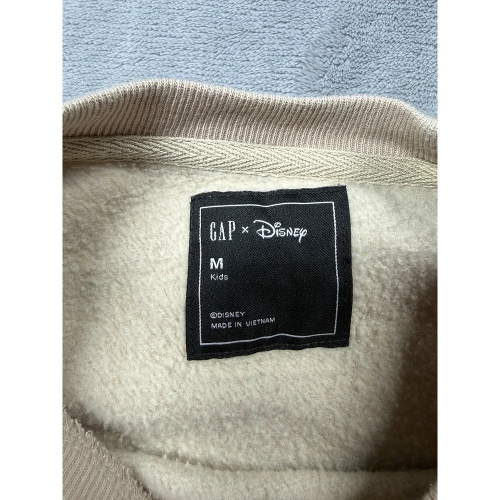 Gap x Disney Minnie Mouse Sweatshirt Girls Medium Brown Fleece Lined Graphic
